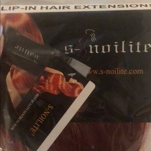 Clip on hair extensions- Vibrant deep red